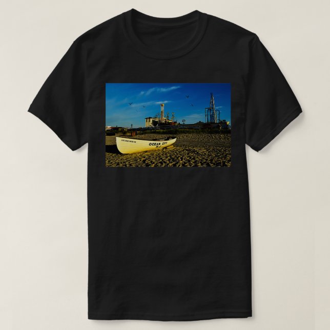 T-shirt Bateau à air libre Ocean City New Jersey (Design devant)
