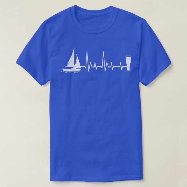 T-shirt Bateau à moteur et bière - bateau électrique batea (Design devant)