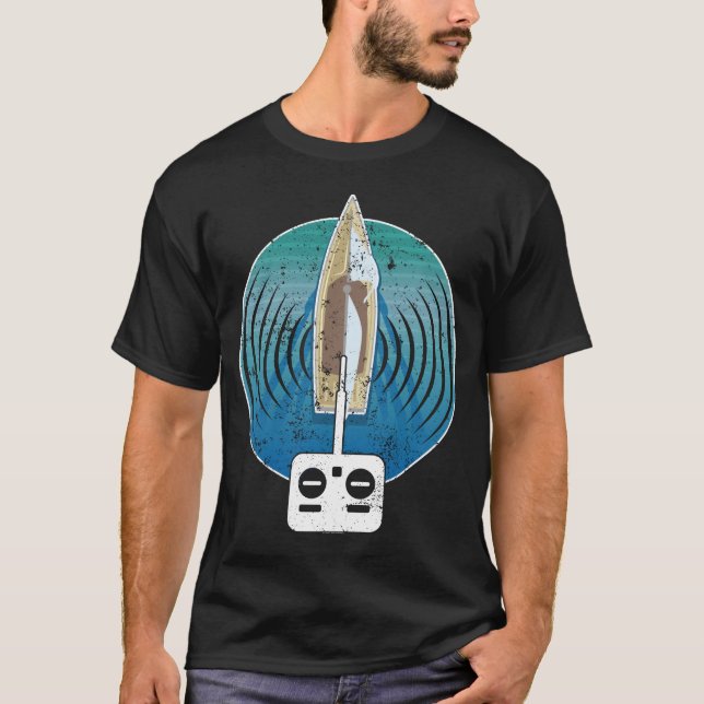 T-shirt Bateau à télécommande de la chemise RC de bateau à (Devant)