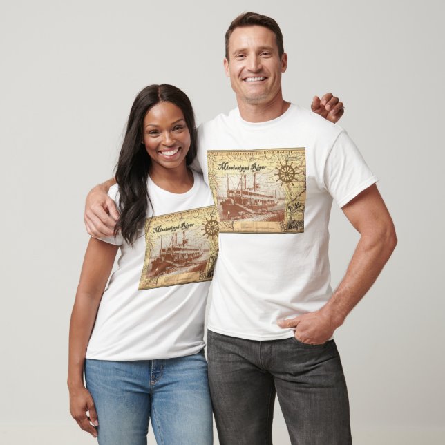 T-shirt Bateau à vapeur du Mississippi (Unisexe)