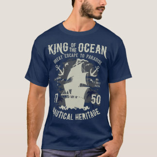 T-shirt Bateau à voile roi de l'océan, patrimoine nautique