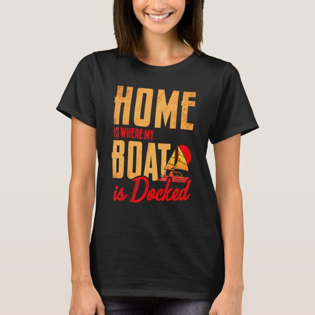 T-shirt Bateau Capitaine Accueil Amour Voilier Voilier Sai (Devant)