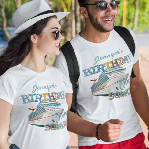 T-shirt Bateau de croisière d'anniversaire Personnalisé