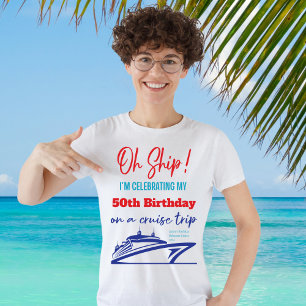 T-shirt Bateau de croisière d'anniversaire sur mesure