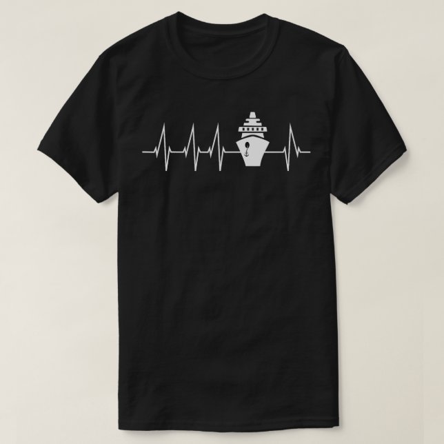 T-shirt Bateau de croisière Heartbeat (Design devant)