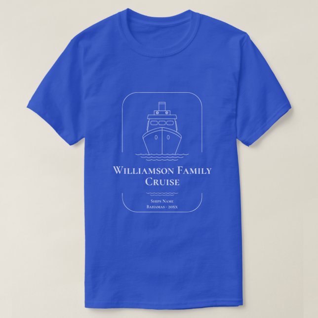 T-shirt Bateau de croisière nautique du groupe Family  (Design devant)