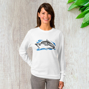 T-shirt Bateau de croisière sur les vagues océaniques Voya