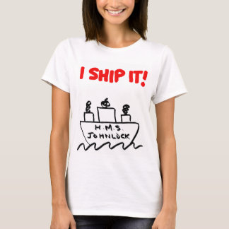 T-shirt BATEAU de H.M.S. Johnlock I des femmes IL !