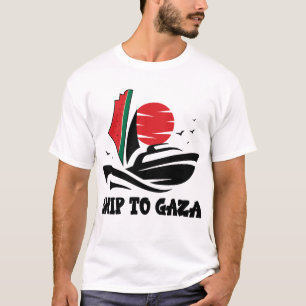 T-shirt Bateau de la Palestine libre à Gaza Bateau Madleen
