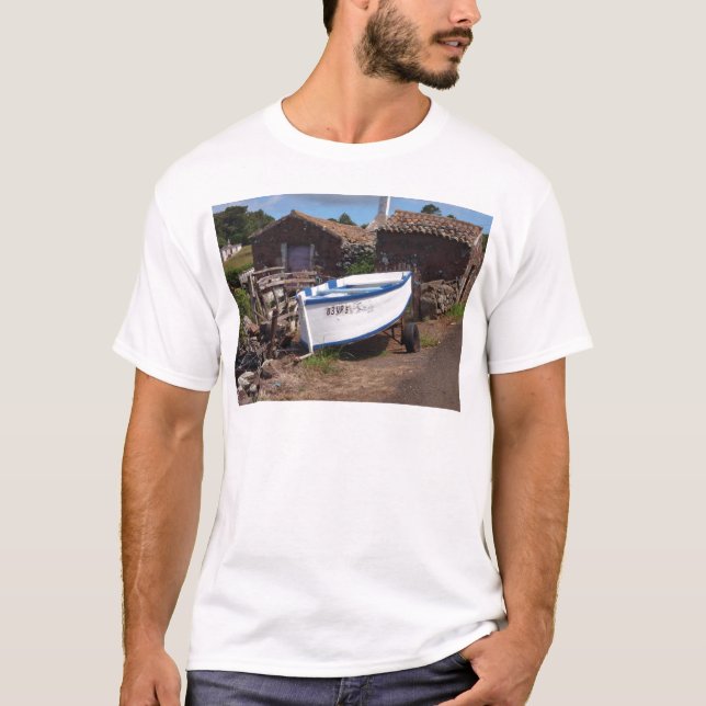 T-shirt Bateau de pêche açoréen traditionnel (Devant)