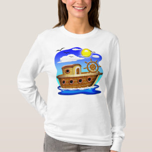 T-shirt Bateau de pêche dessin animé