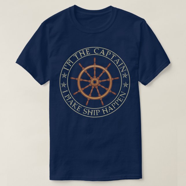 T-shirt Bateau Drôle Je suis Le Capitaine Je Fais Bateau H (Design devant)