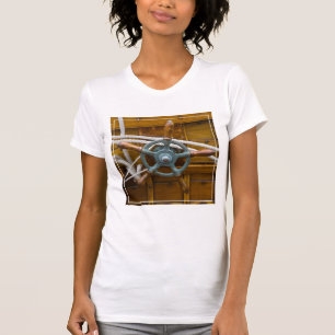 T-shirt Bateau en bois antique