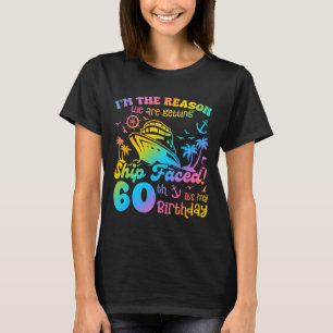 T-shirt Bateau Faced C'est mon 60e anniversaire Cruising S