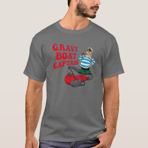 T-shirt Bateau Gravy Capitaine Funny Thanksgiving Costume 