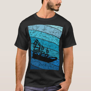 T-shirt Bateau Hydroplane Marais Rétro Océan Vintage Fanbo
