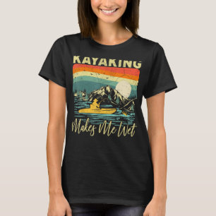 T-shirt Bateau Lac Sunset Vintage Kayaking Me Rend Humide