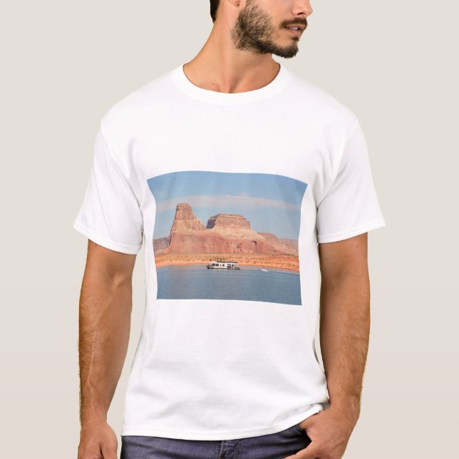 T-shirt Bateau-maison de Powell de lac (Devant)