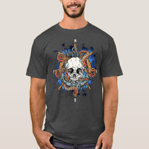 T-shirt Bateau pirate Capitaine Ancre Compass