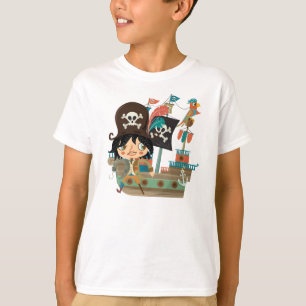 T-shirt Bateau pirate et pirate
