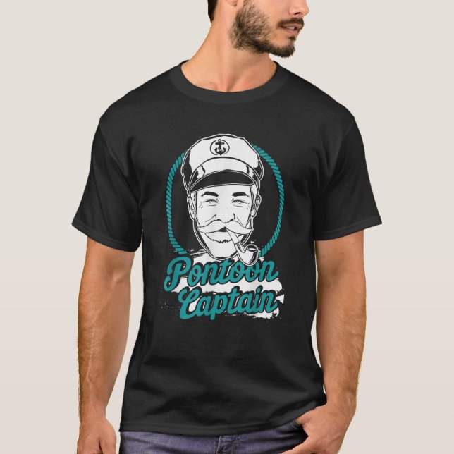 T-shirt Bateau Pontoon Capitaine Motorbot (Devant)