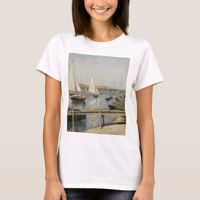 T-shirt Bateaux à voile à Argenteuil par Gustave Caillebot (Devant)