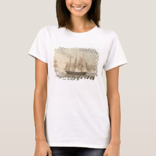 T-shirt Bateaux dans le port, 1805 (huile sur la toile)