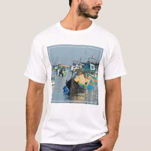T-shirt Bateaux de pêche maltais   Marsaxlokk à Malte