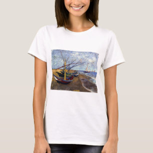 T-shirt Bateaux de pêche sur la plage