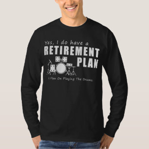 T-shirt Bateaux De Retraite Rocks : Drum Jouer Drôle T-Shi