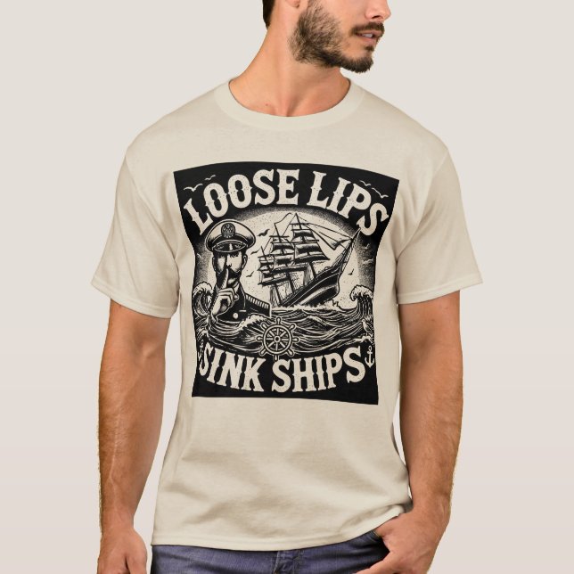 T-shirt Bateaux d'évier à lèvres (Devant)