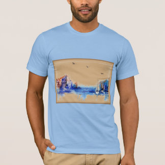 T-shirt Bateaux Watercolor Bateaux à voile