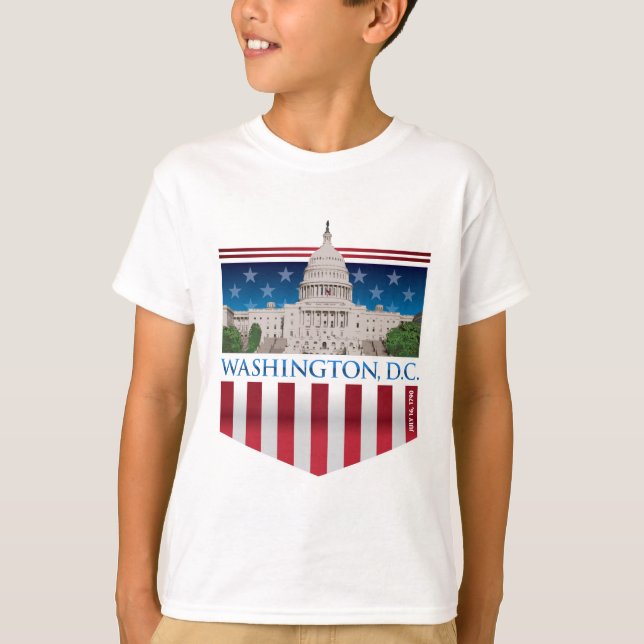 T-shirt Bâtiment de capitol - Washington DC (Devant)
