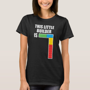 T-shirt Bâtiment vieux de 7 ans Blocs 7e Anniversaire en b