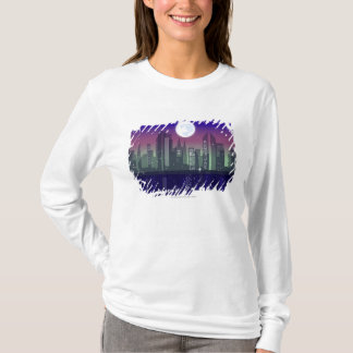 T-shirt Bâtiments allumés la nuit