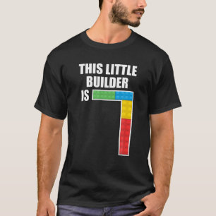 T-shirt Bâtiments De 7 Ans Blocs 7E Anniversaire Jouet En 
