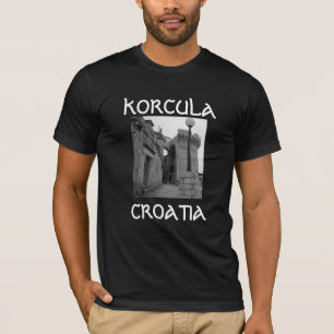 T-shirt Bâtiments en pierre dans Korcula