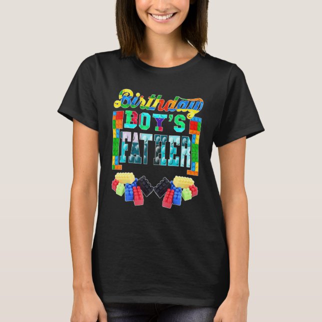 T-shirt Bâtir Des Blocs De Briques Père De L'Anniversaire  (Devant)