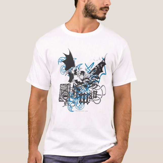 T-shirt Batman avec collage de nouage (Devant)
