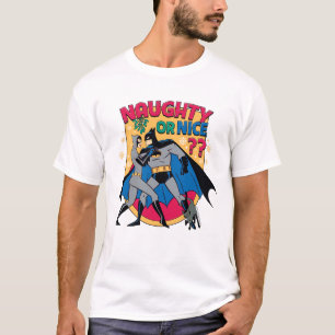 T-shirt Batman   Catwoman Under Mistletoe Naughty Or Nice
