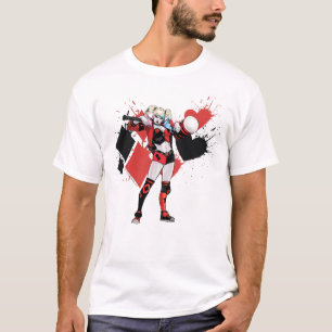 T-shirt Batman   Harley Quinn Hearts & Diamonds Splatter