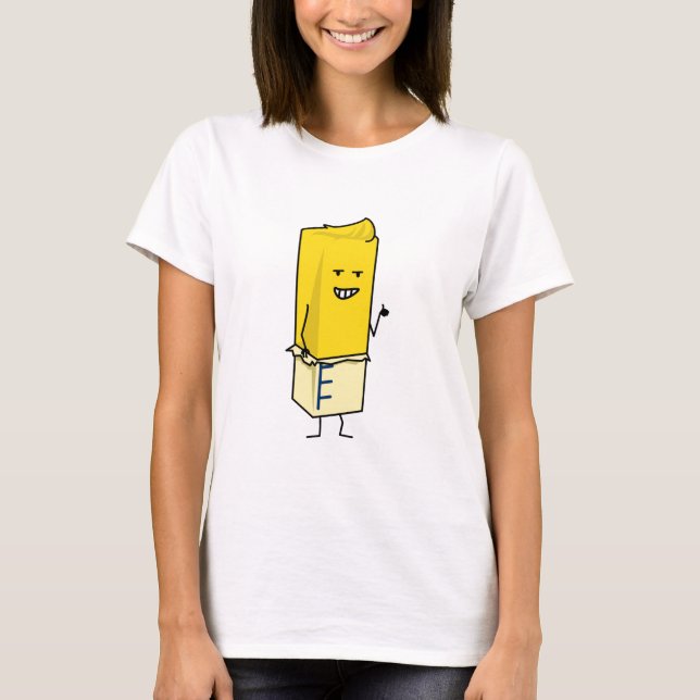 T-shirt Bâton de beurre beurré des pouces heureux de (Devant)