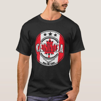 T-shirt Bâton de hockey sur glace amusant Feuille d'érable