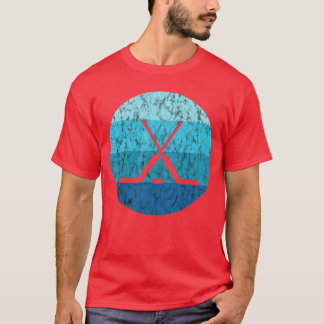 T-shirt Bâton de hockey sur glace Sport de hockey Rétro Vi