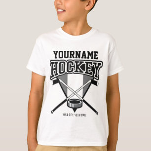 T-shirt Bâton de hockey sur joueur de hockey personnalisé 