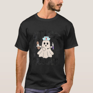 T-shirt Bâton Ou Traitement Halloween Fantôme Infirmière H