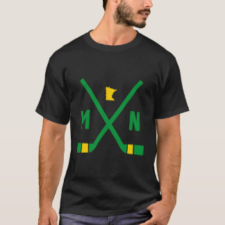 T-shirt Bâtons de hockey de l'ancienne école du Minnesota 