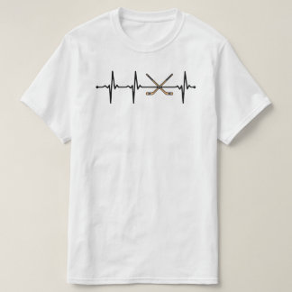 T-shirt Bâtons de hockey sur glace croisés ECG Heartbeat P