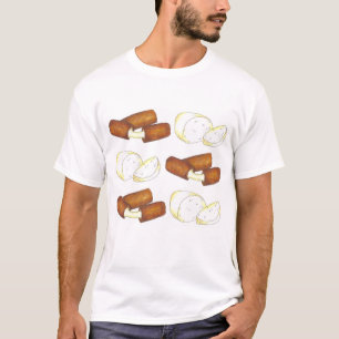 T-shirt Bâtons Fromage Mozzarella frits Alimentation en bo