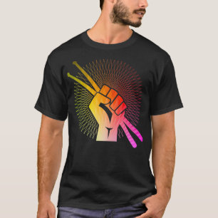 T-shirt Bâtons tambour tambour Retro Drumming Cadeau